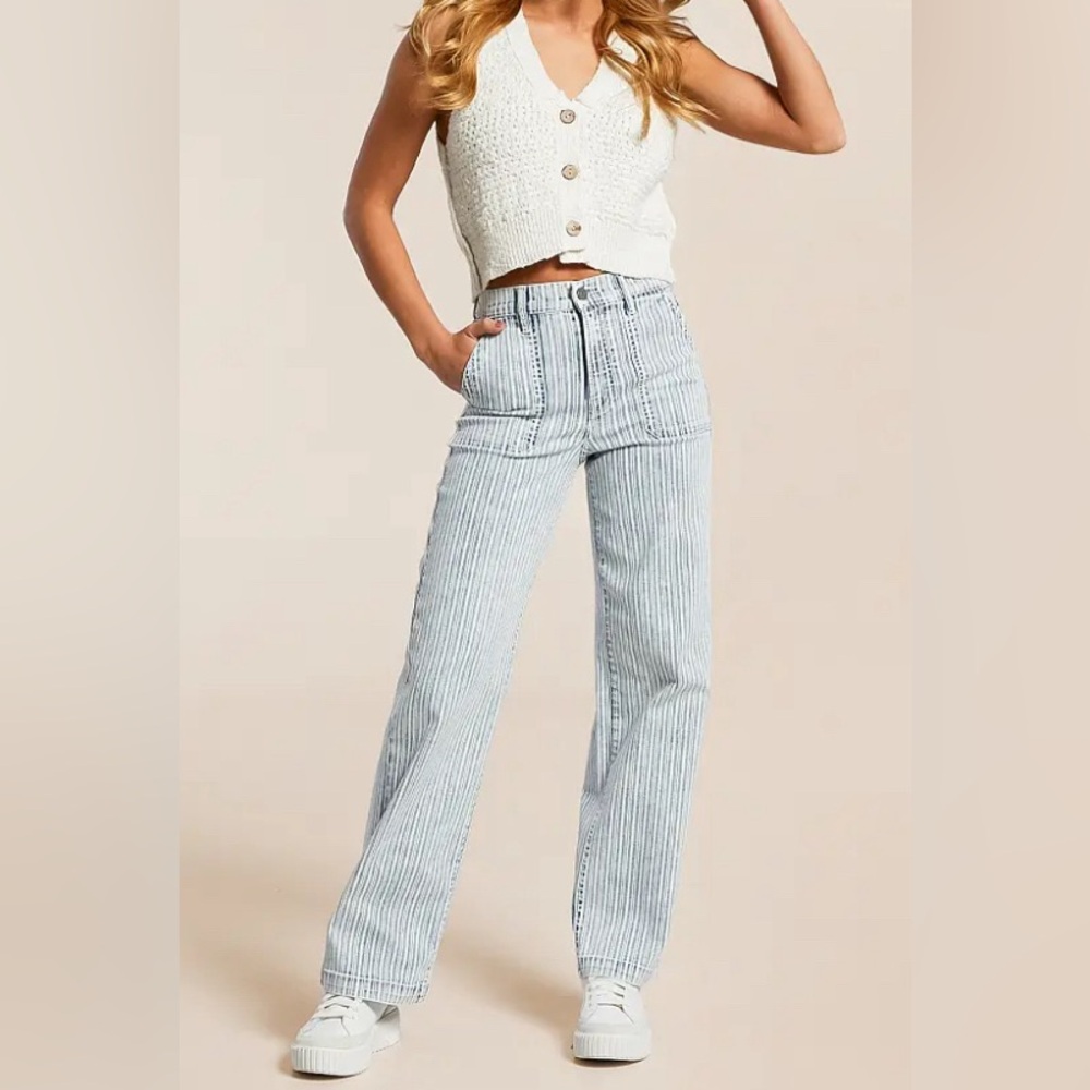 Hidden Striped wide leg Jeans size 25